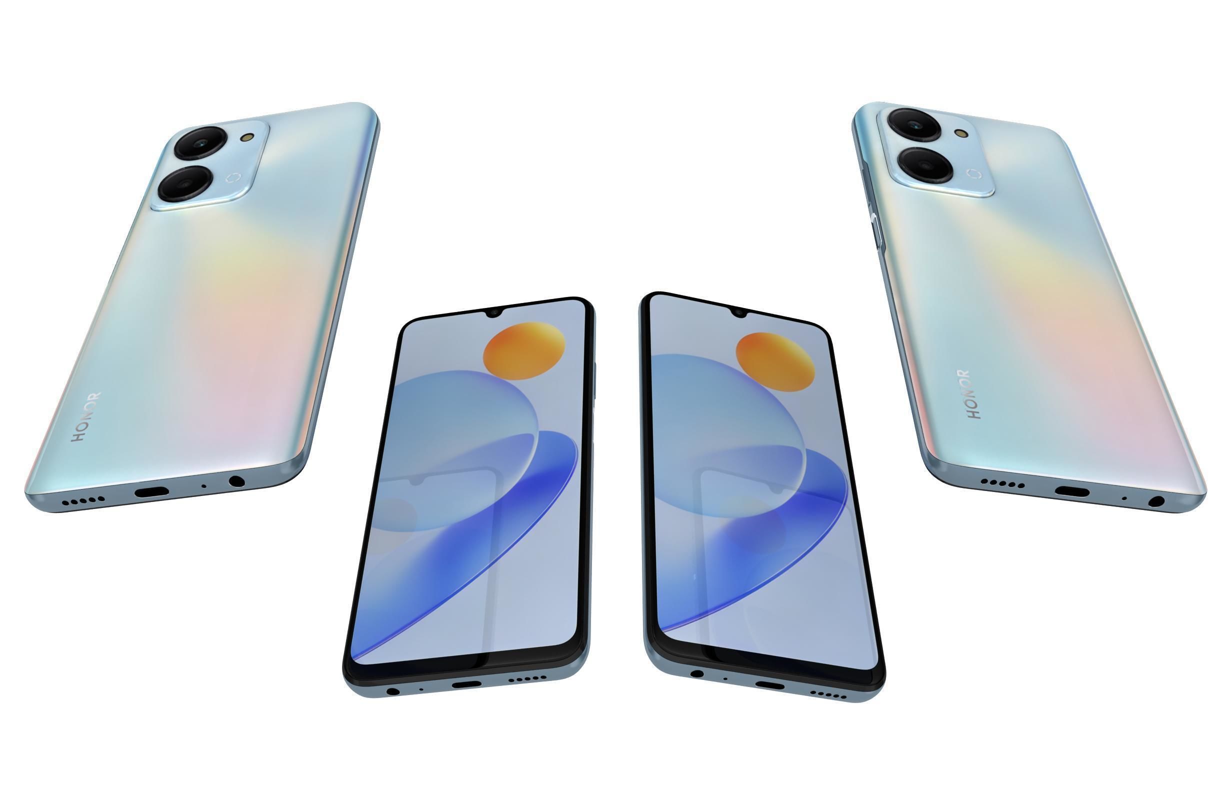 Honor Play 7T All Colors Low-poly 3D model_30