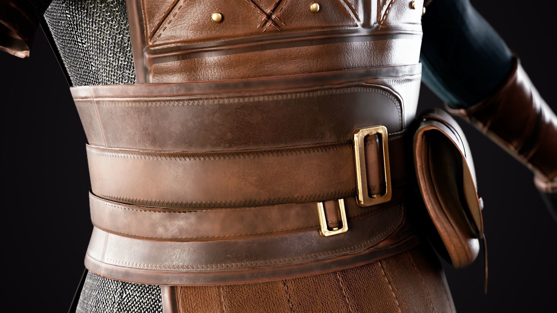 Low poly Viking Man Outfit  Low-poly 3D model_10