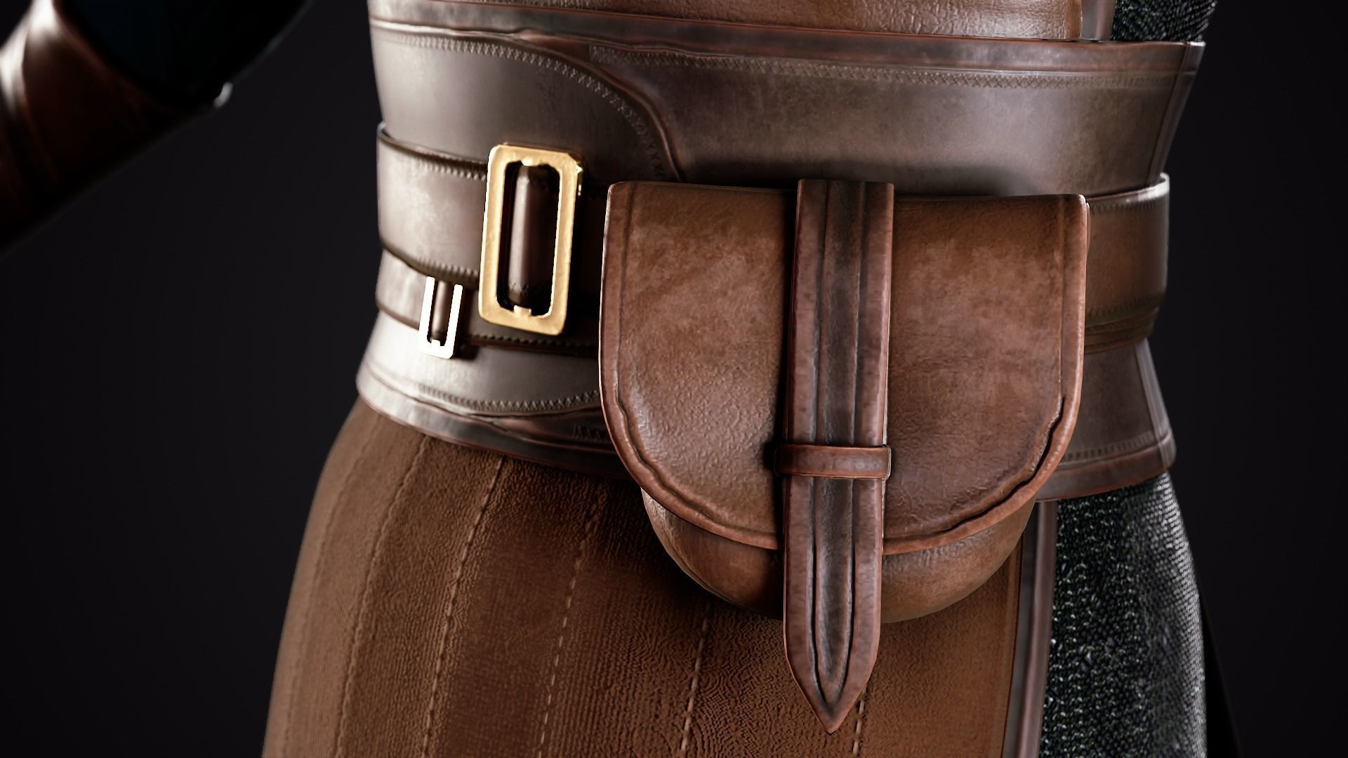 Low poly Viking Man Outfit  Low-poly 3D model_6