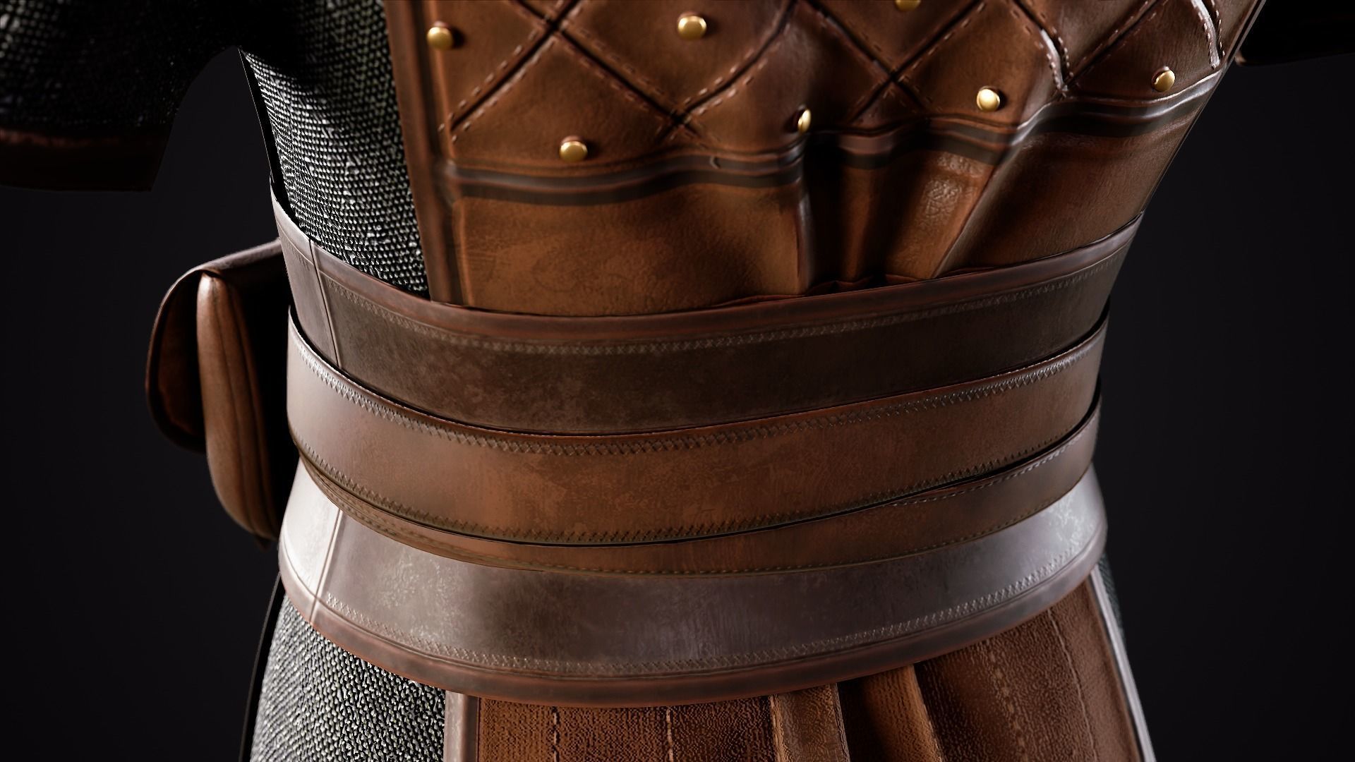 Low poly Viking Man Outfit  Low-poly 3D model_9