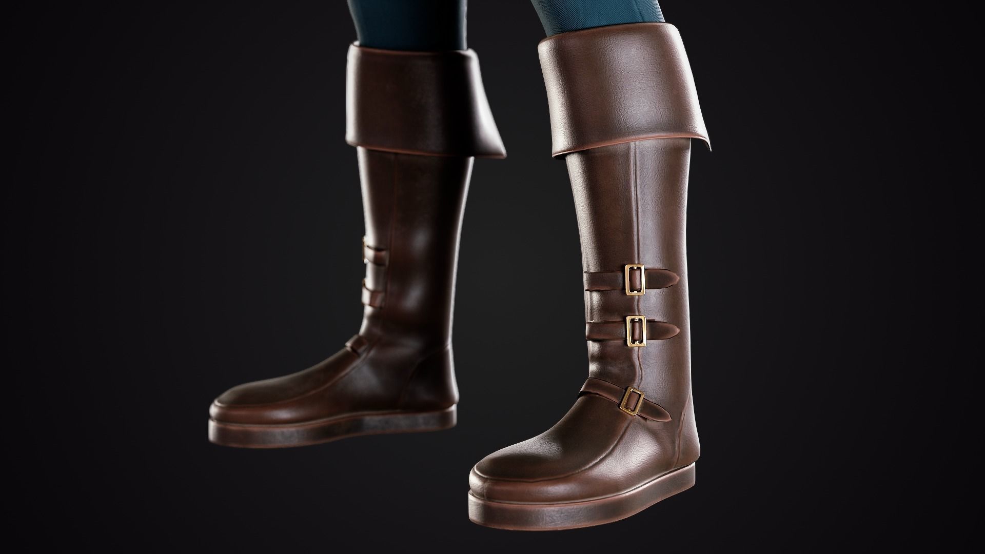 Low poly Viking Man Outfit  Low-poly 3D model_7