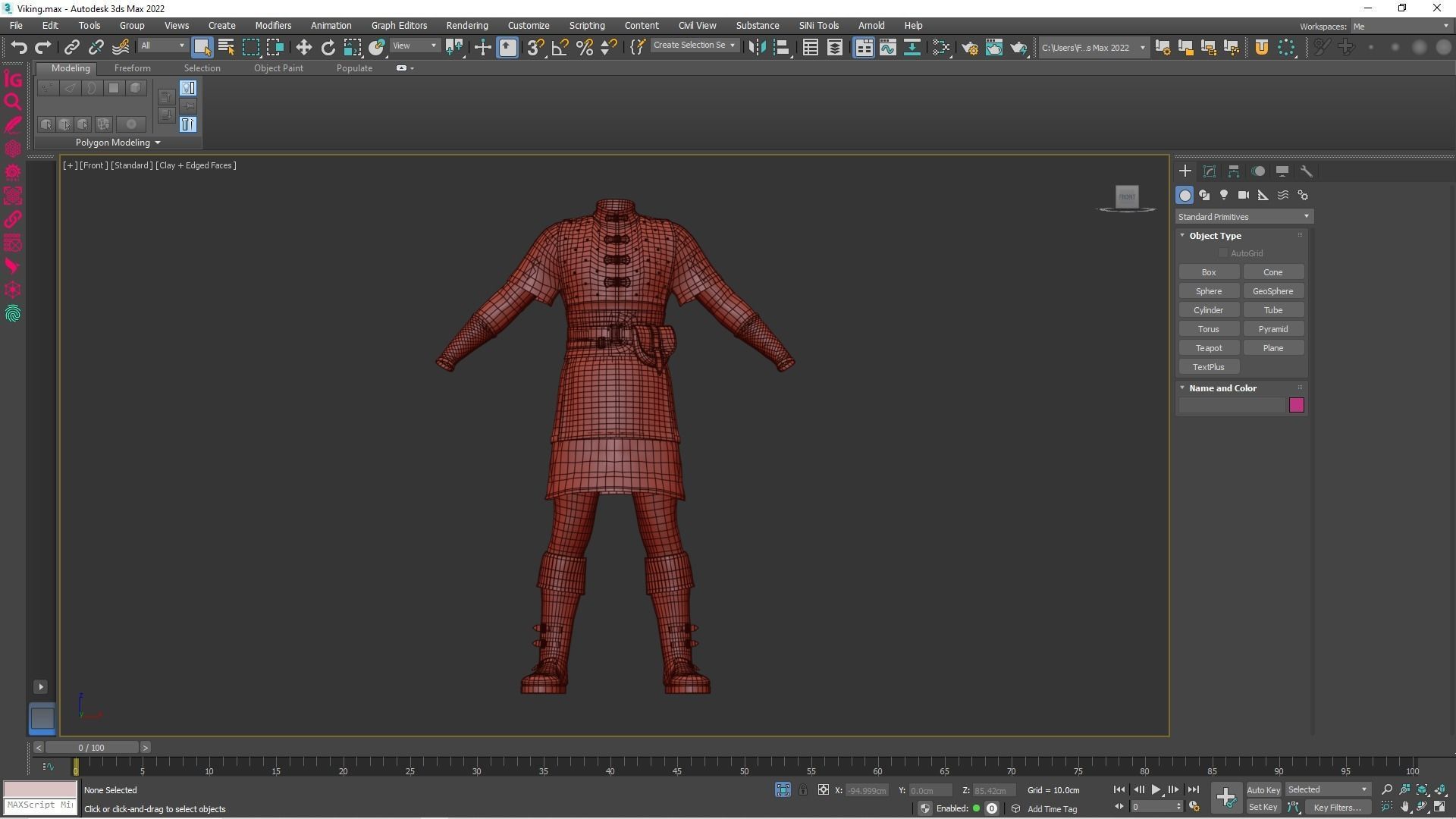 Low poly Viking Man Outfit  Low-poly 3D model_14