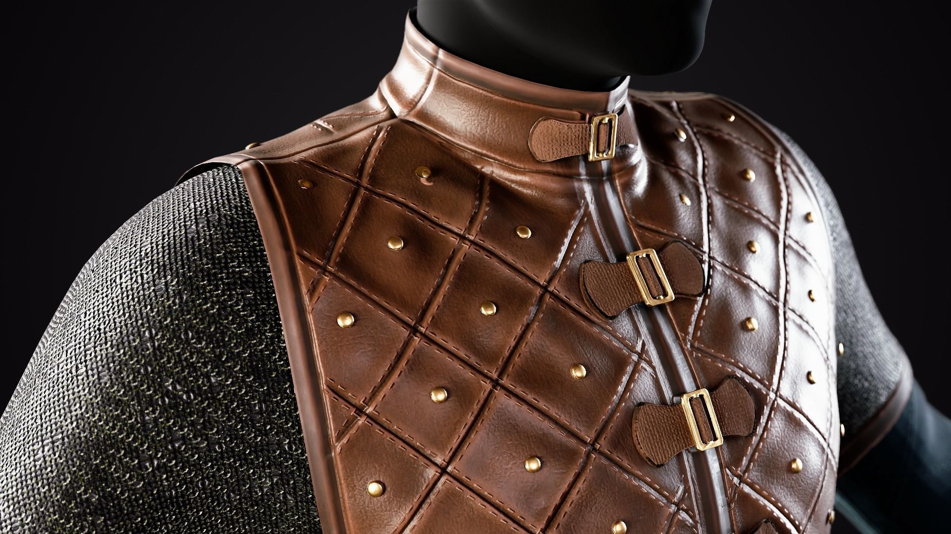 Low poly Viking Man Outfit  Low-poly 3D model_5