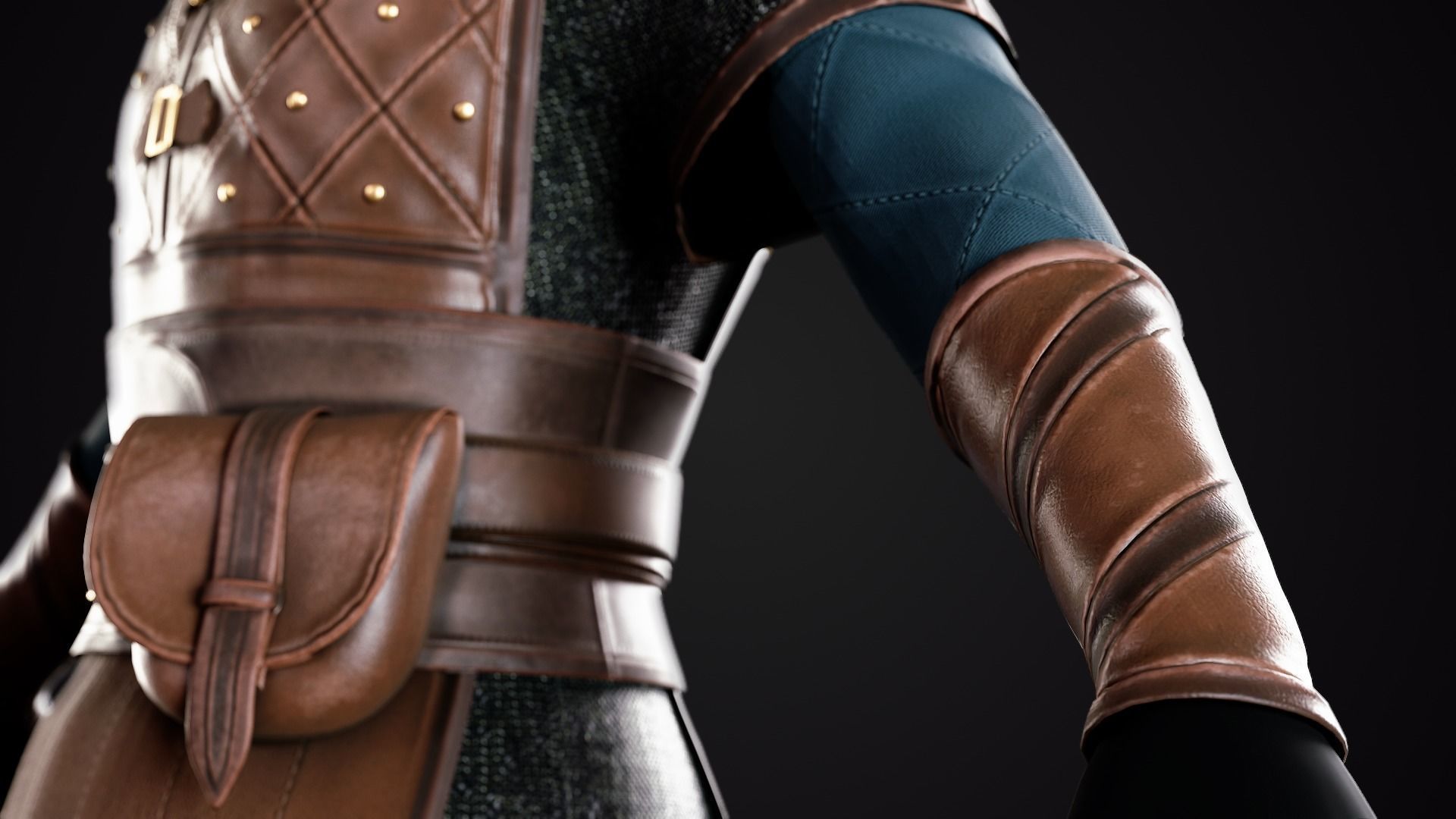 Low poly Viking Man Outfit  Low-poly 3D model_8