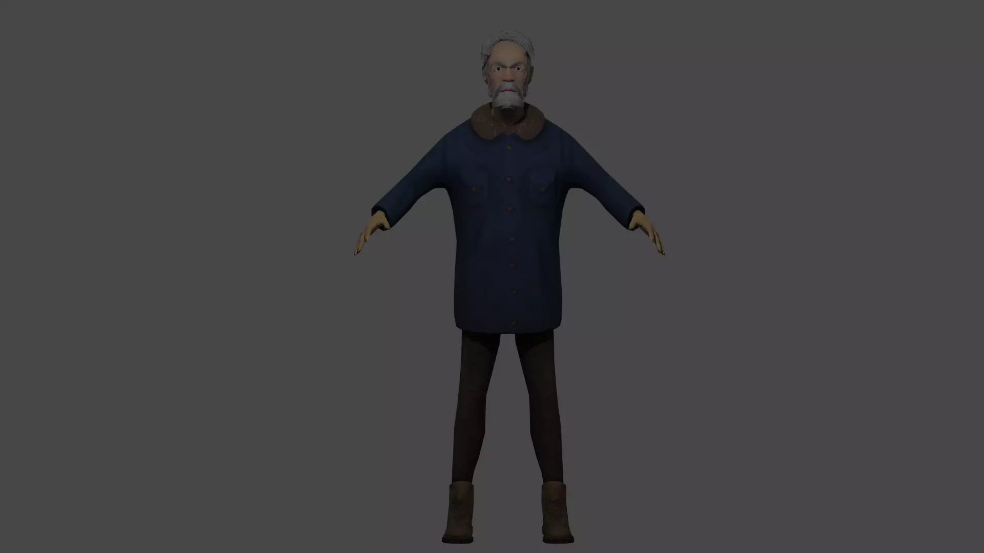 Grandfather Free low-poly 3D model