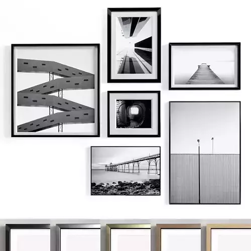 Minimal Photo Frame Set-15 Low-poly 3D model