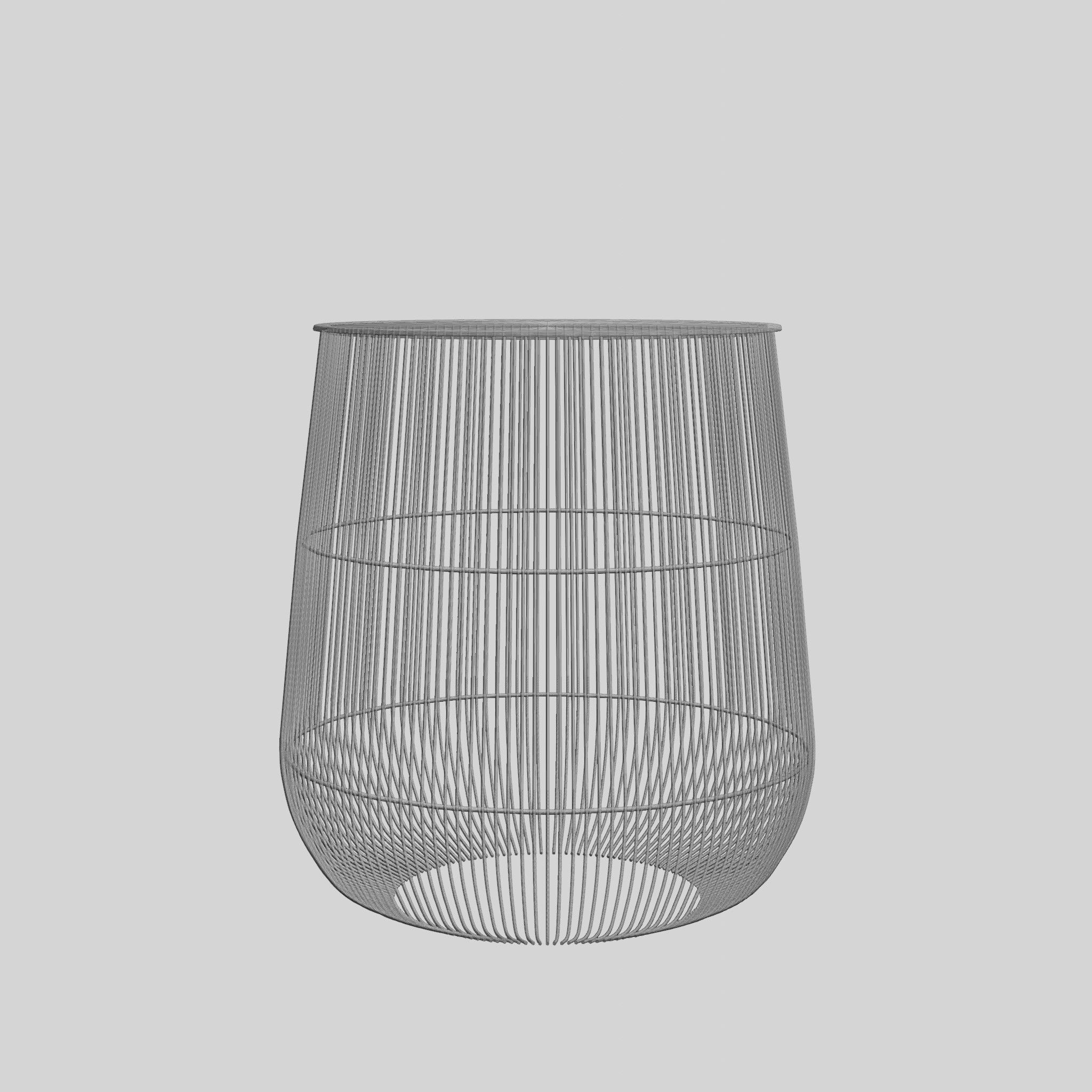 Golden Side Table Low-poly 3D model_5