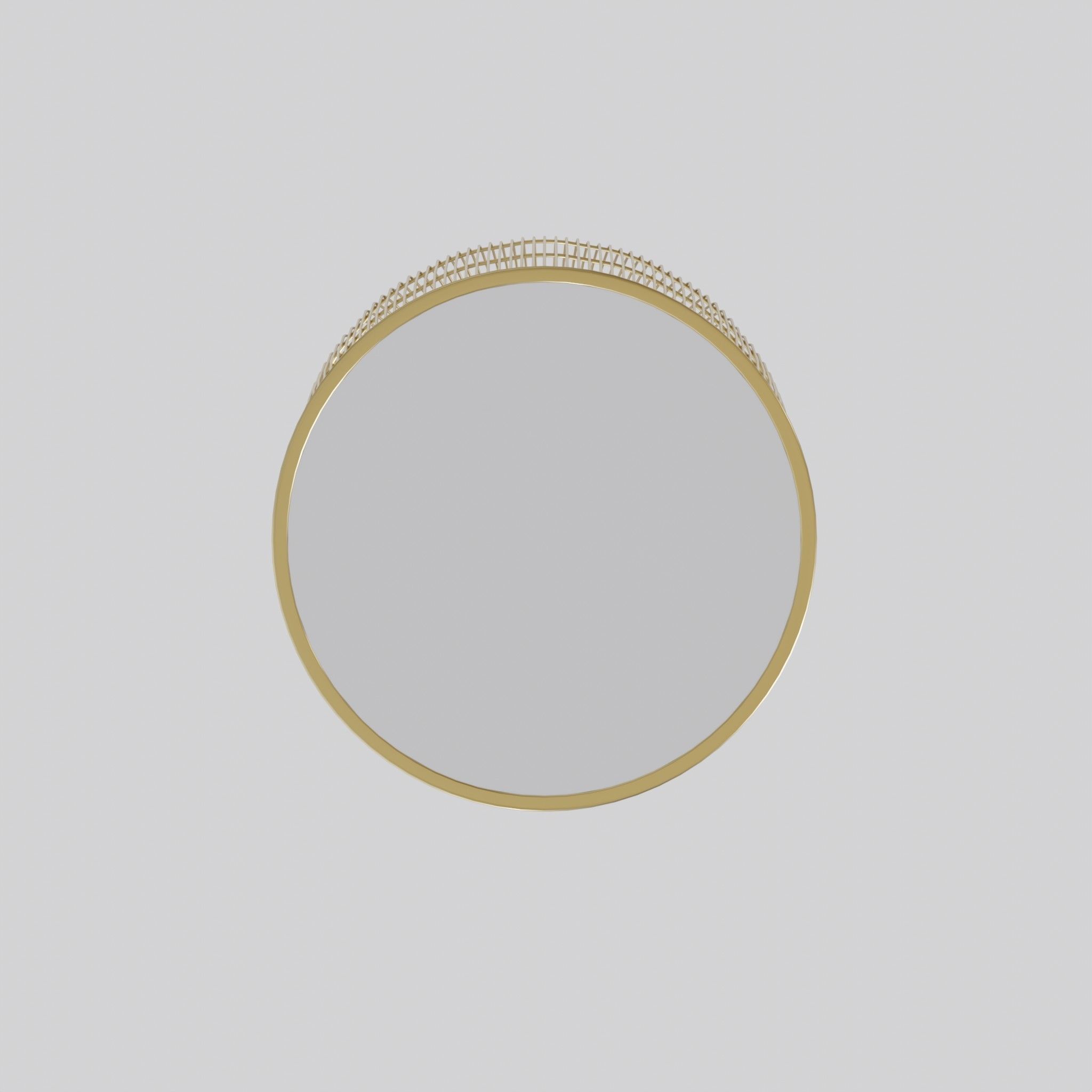 Golden Side Table Low-poly 3D model_4