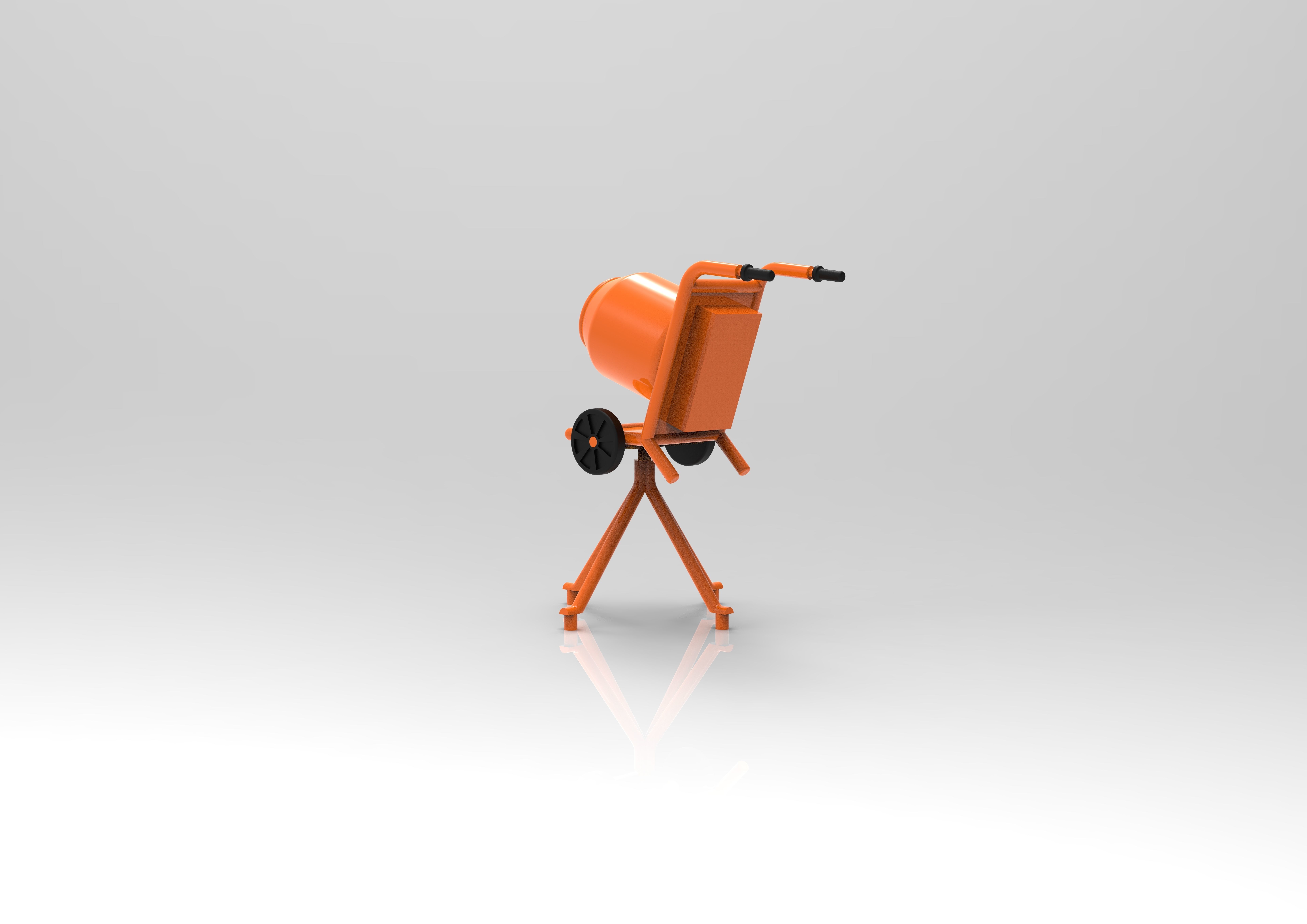 Cement Mixer 3D print model_2