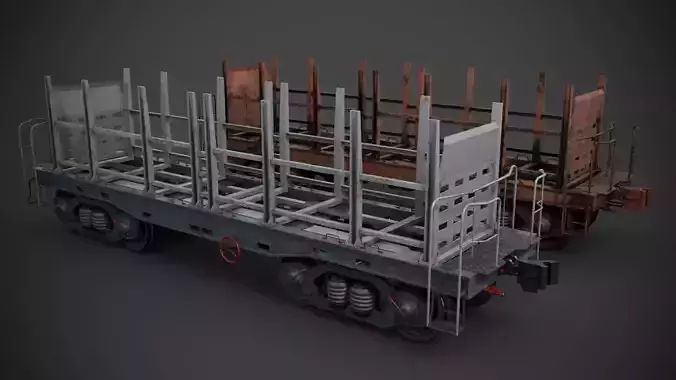 Railway Cargo car 3D model