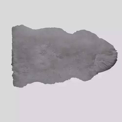 Carpet Soft Sheepskin Fur Grey