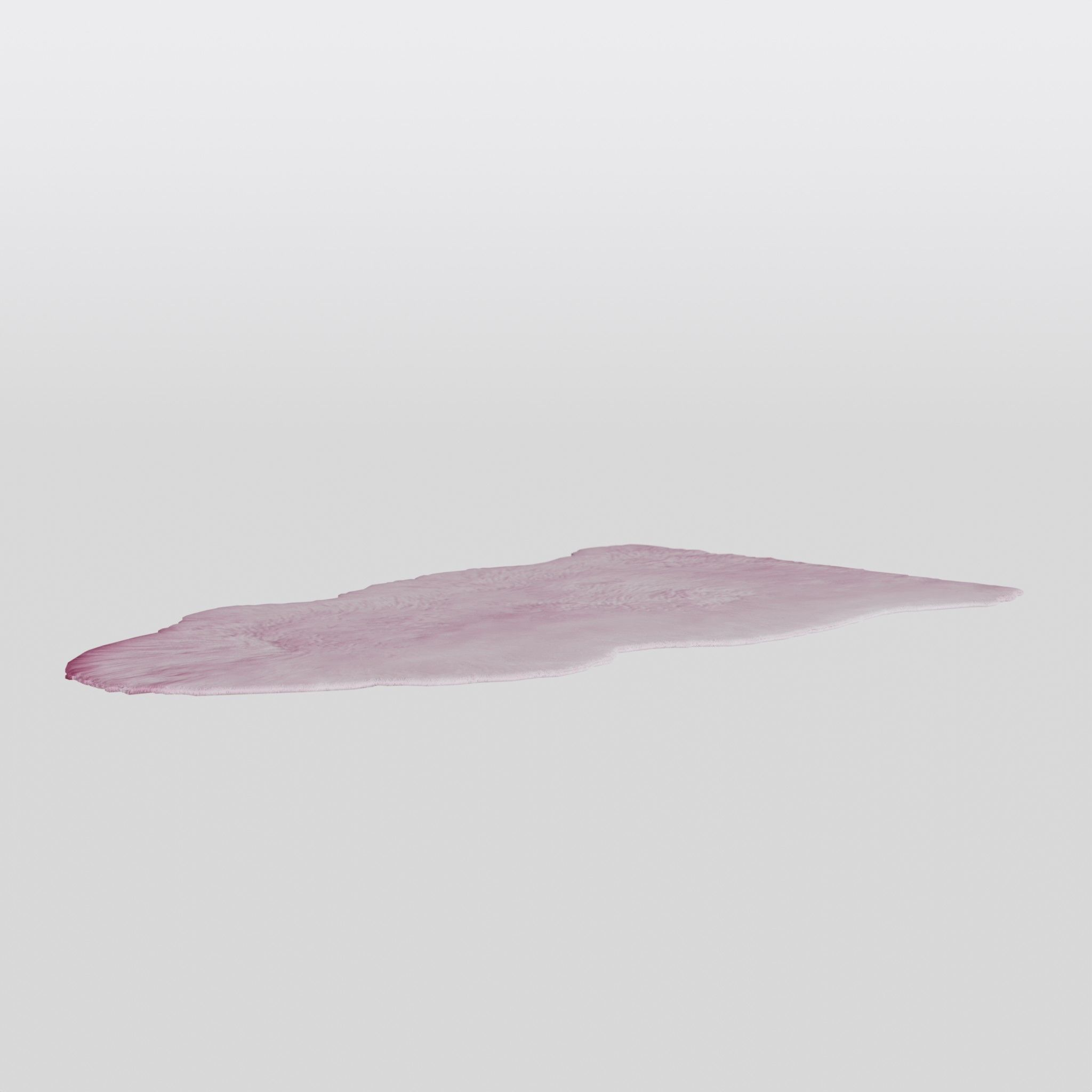 Carpet Soft Sheepskin Fur Pink Low-poly 3D model_2