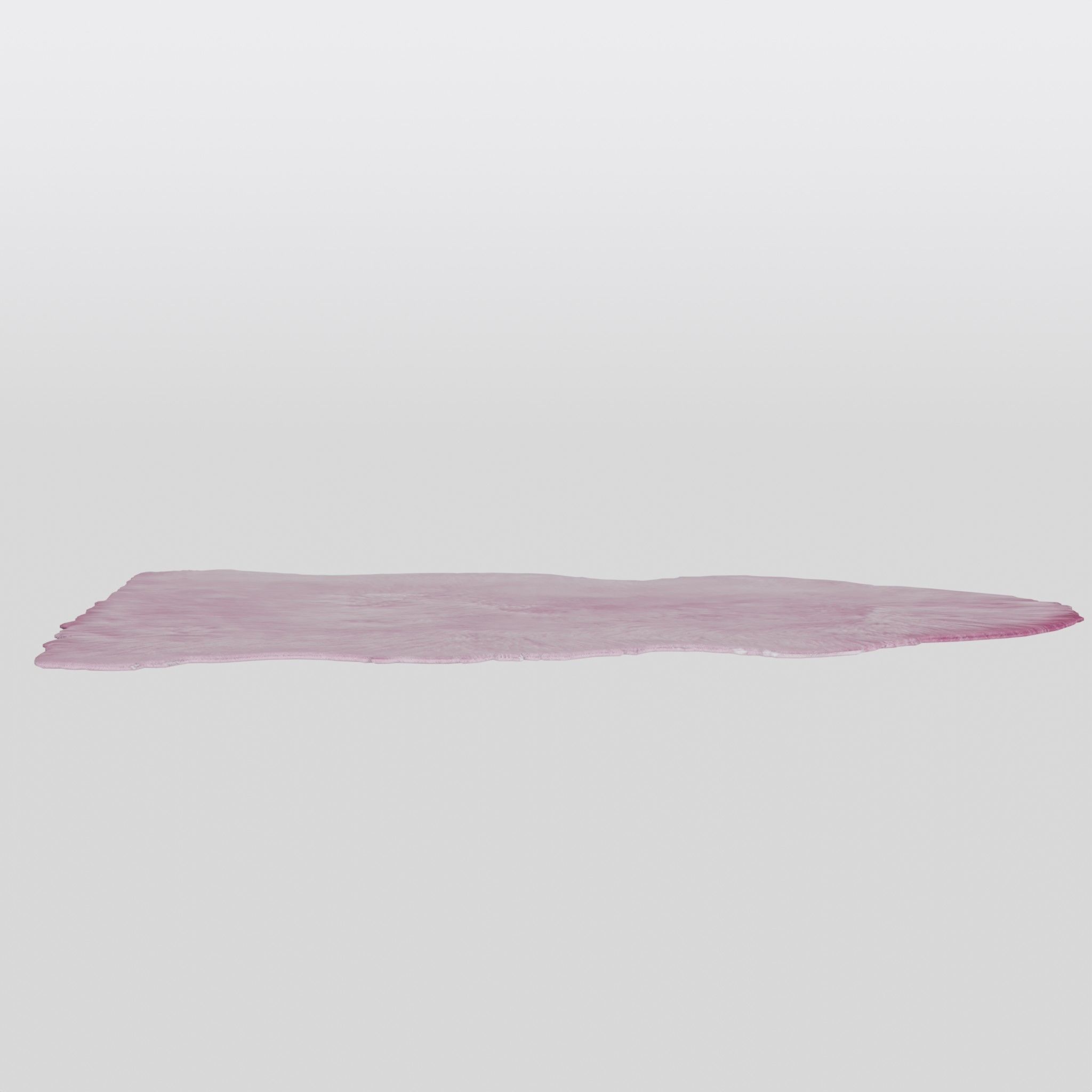 Carpet Soft Sheepskin Fur Pink Low-poly 3D model_4