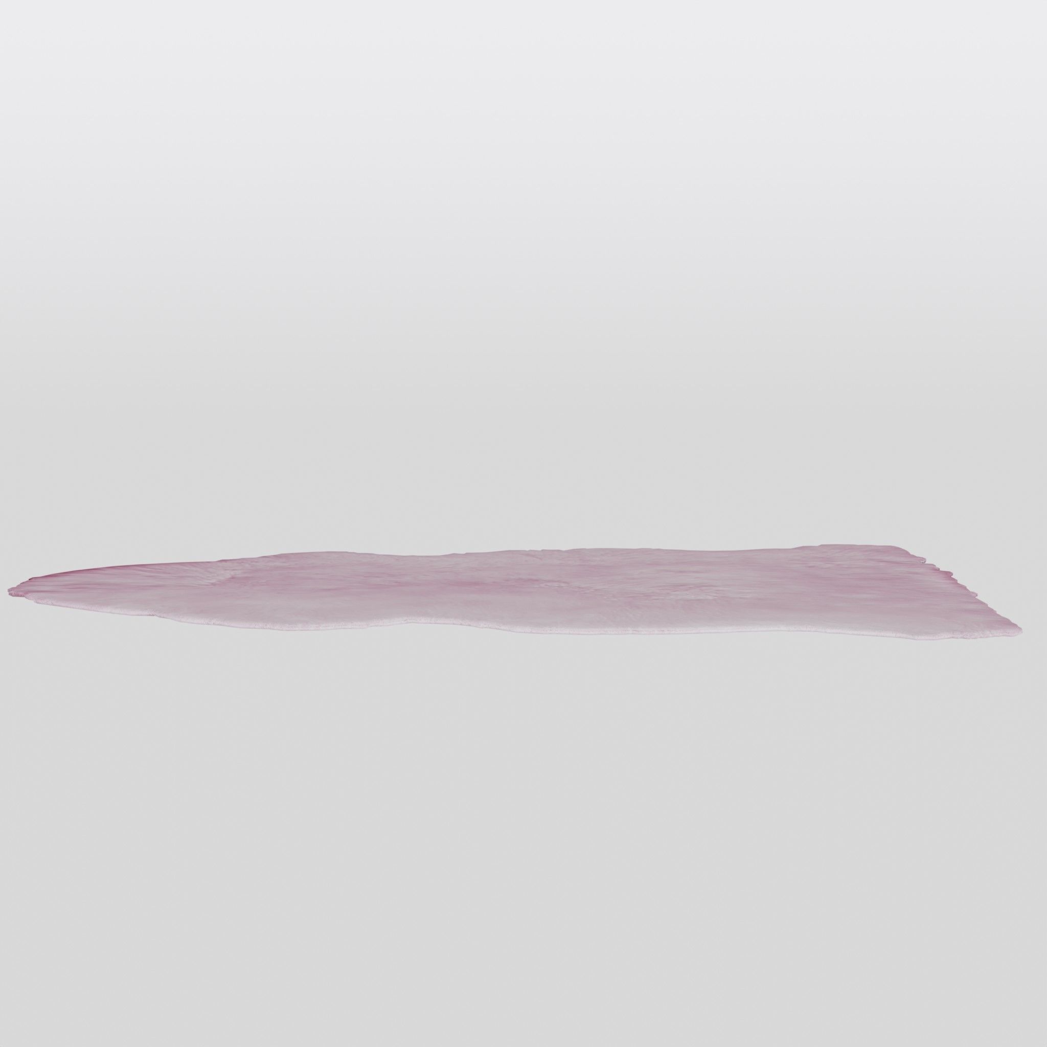 Carpet Soft Sheepskin Fur Pink Low-poly 3D model_1
