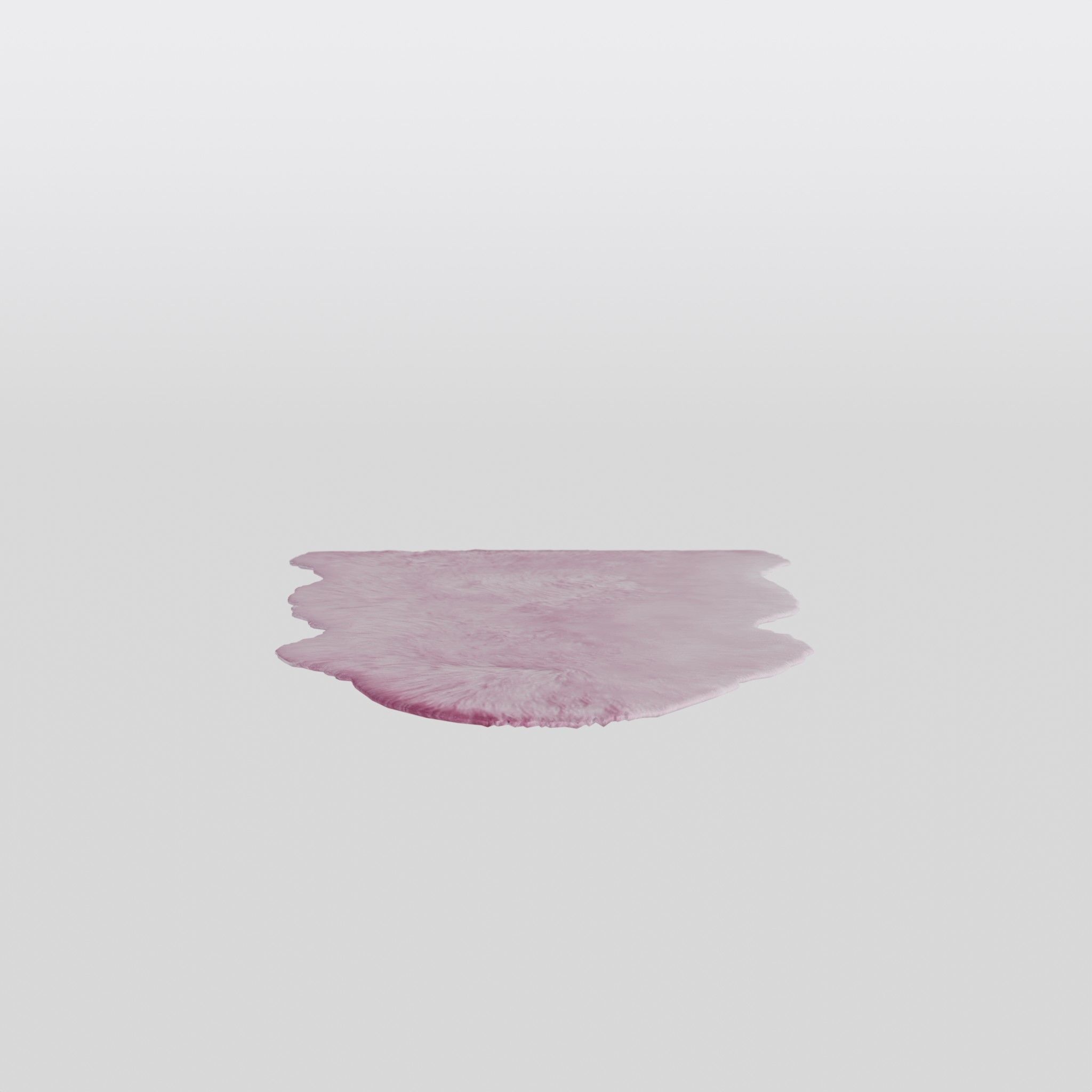 Carpet Soft Sheepskin Fur Pink Low-poly 3D model_3