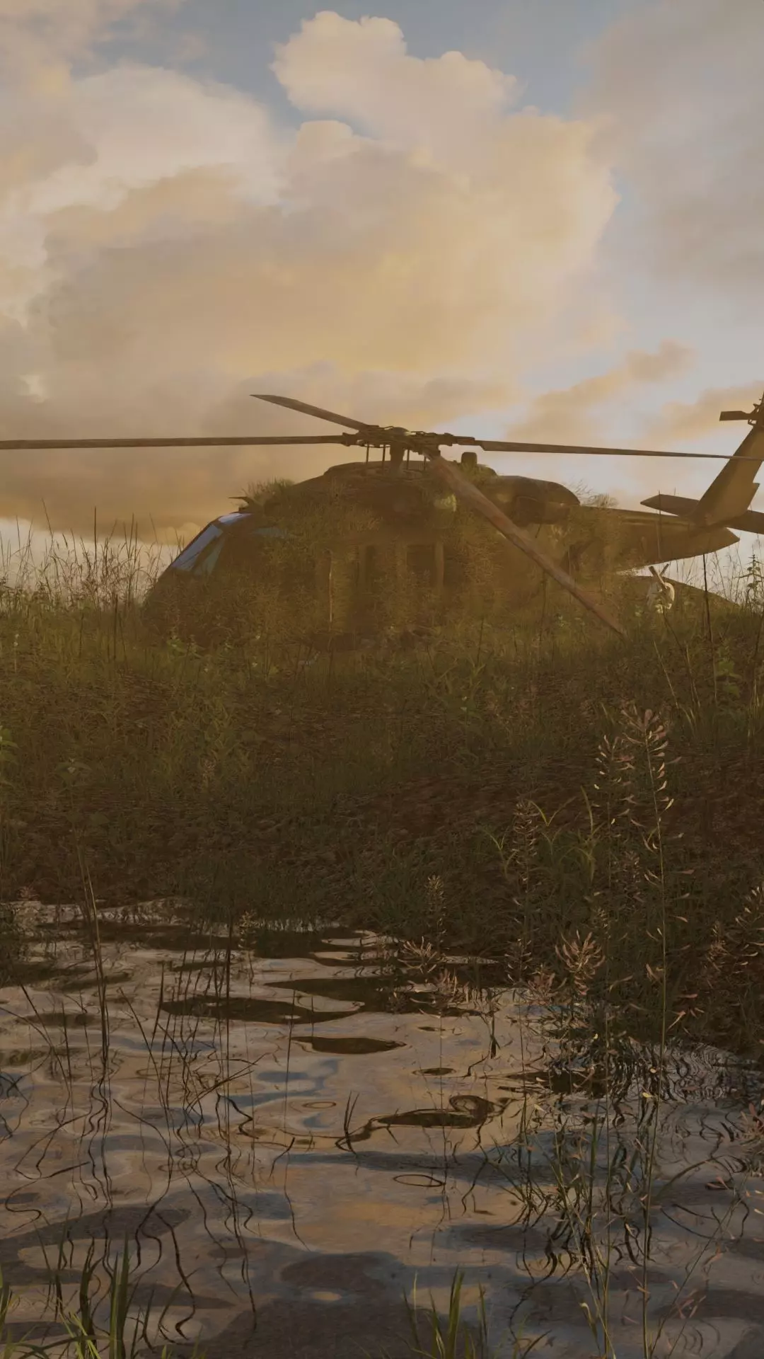 Cinematic Destroy helicopter scene 3D model