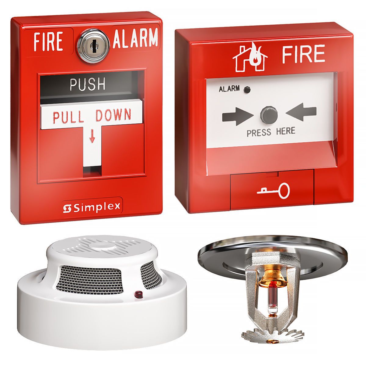 fire fighting set 3D model_1