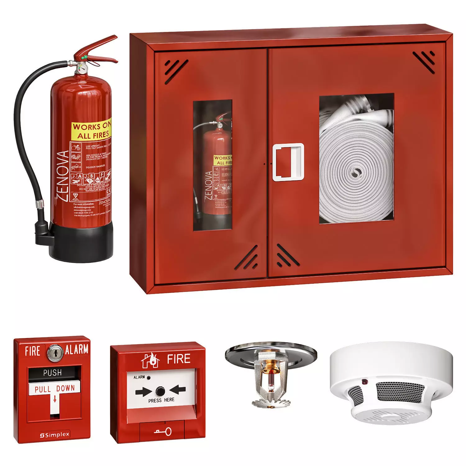 fire fighting set 3D model_0