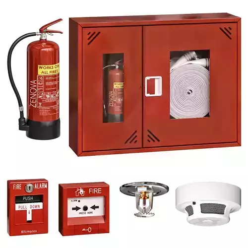 fire fighting set 3D model