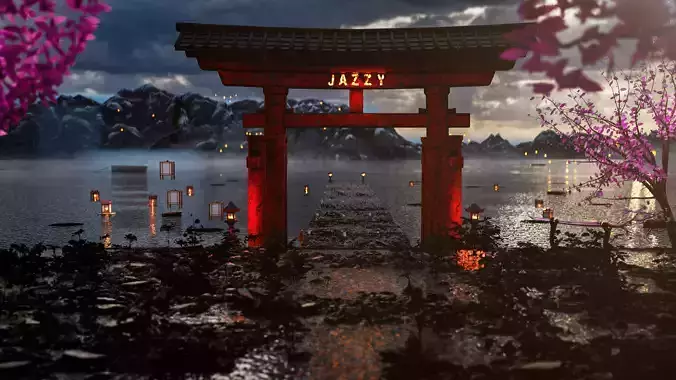 Japanese Scene 3D model