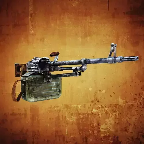 PK Machine gun Low-poly 3D model