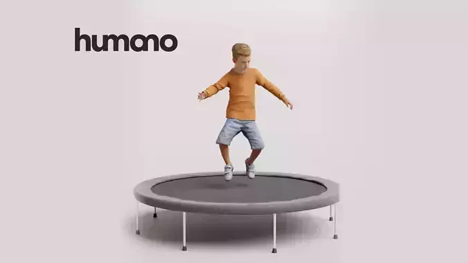 Humano Playing Kid 1004 3D model