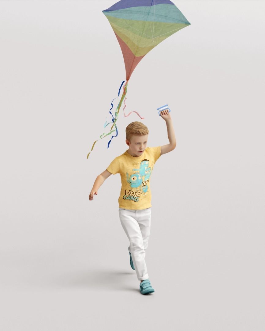 Humano Playing Kid 1003 3D model_5