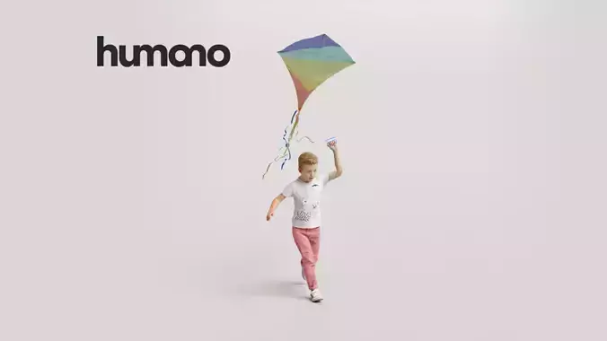 Humano Playing Kid 1003 3D model