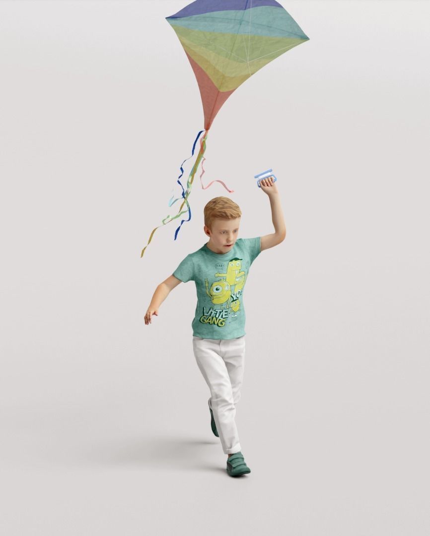 Humano Playing Kid 1003 3D model_6