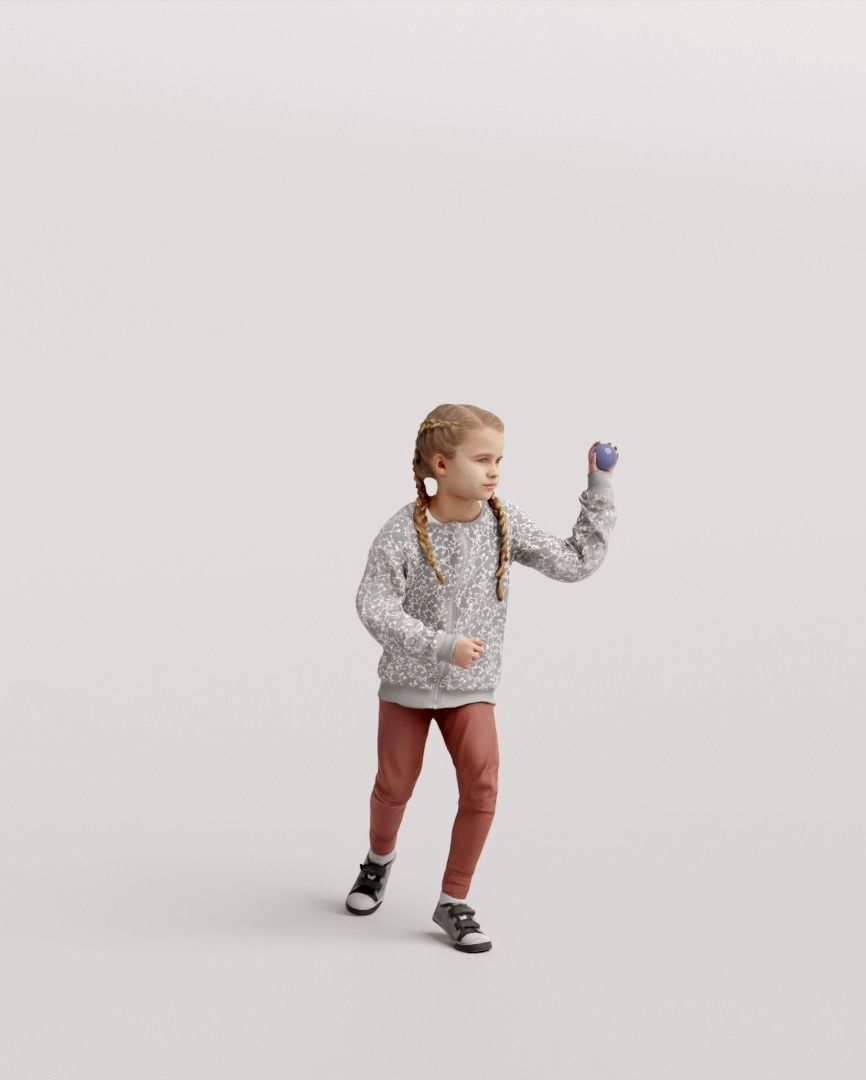 Humano Playing Kid 1002 3D model_5