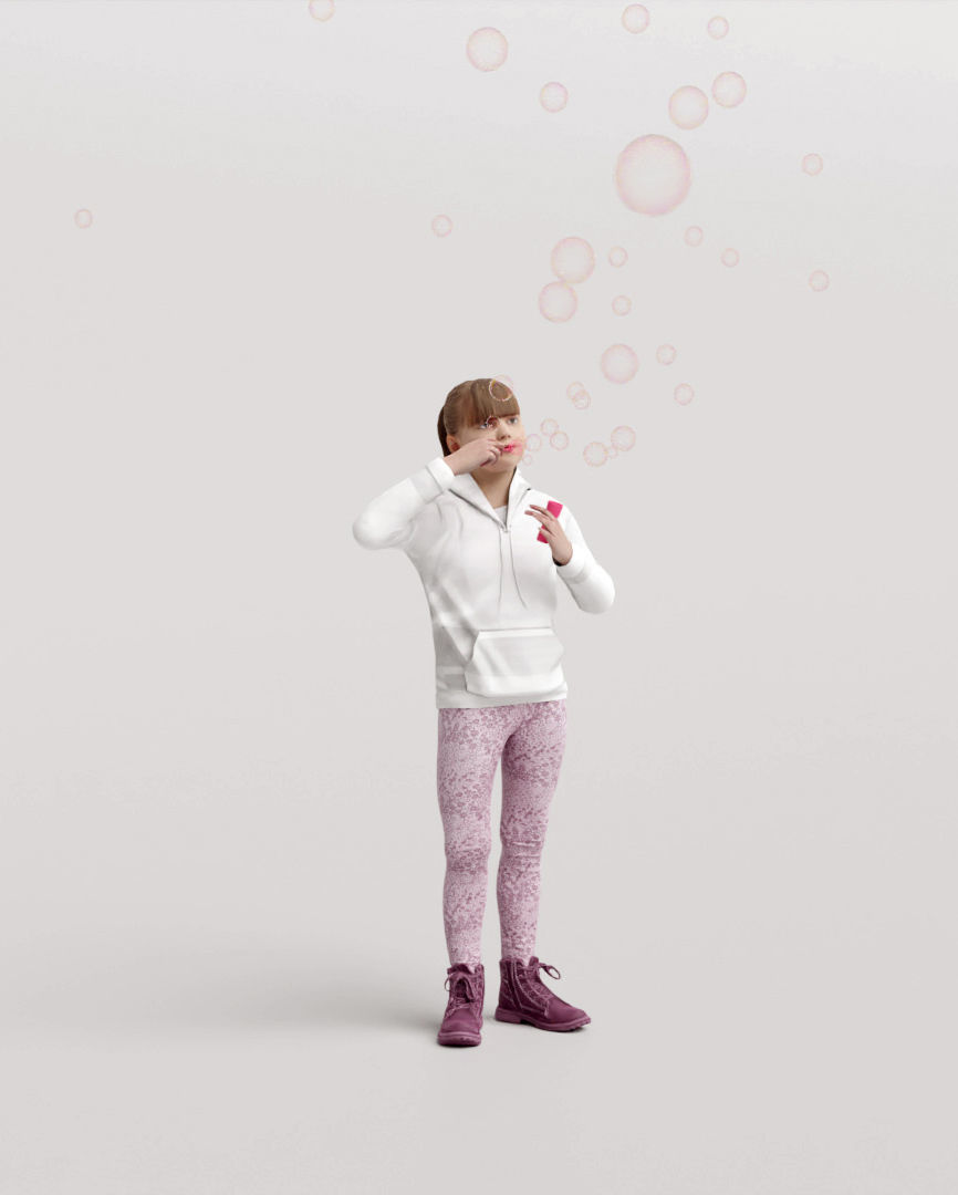 Humano Playing Kid 1001 3D model_1