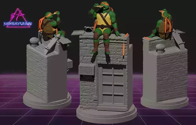 Michelangelo from TMNT 3D print model
