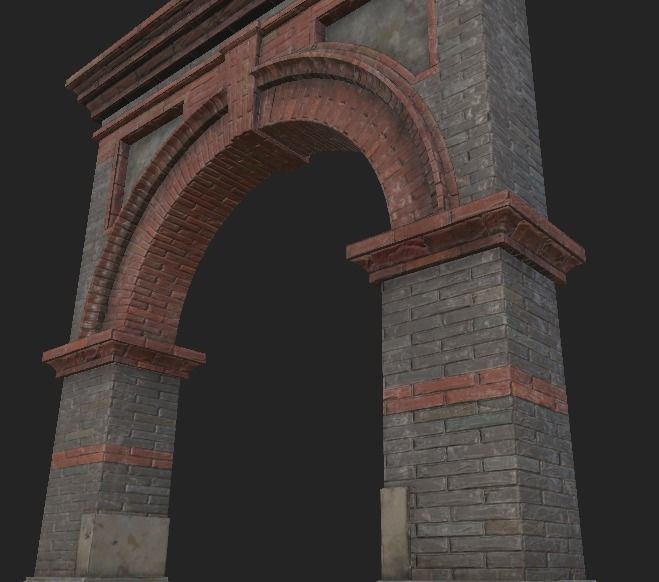 Shikumen Arch Low-poly 3D model_2