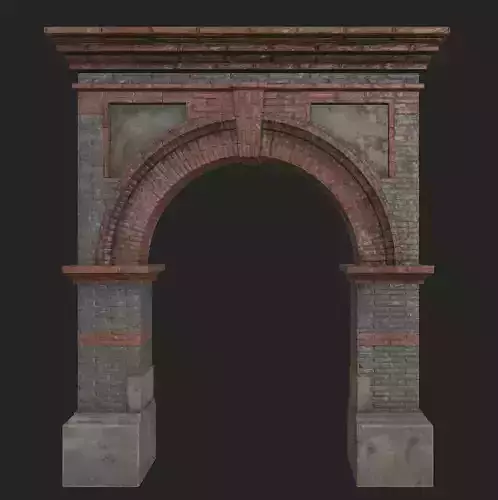 Shikumen Arch Low-poly 3D model
