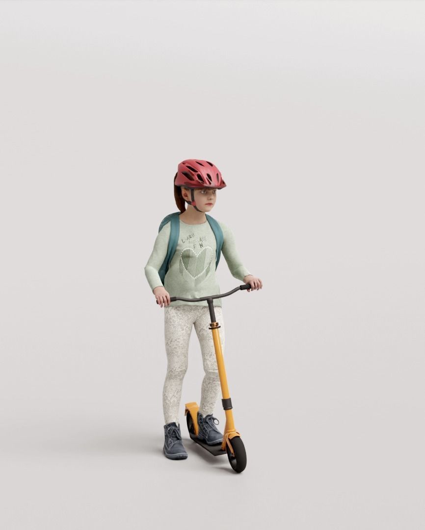 Humano Playing Kid 1009 3D model_4