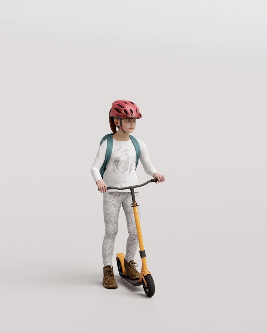Humano Playing Kid 1009 3D model_5