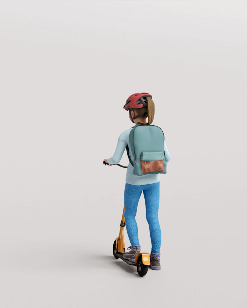 Humano Playing Kid 1009 3D model_2