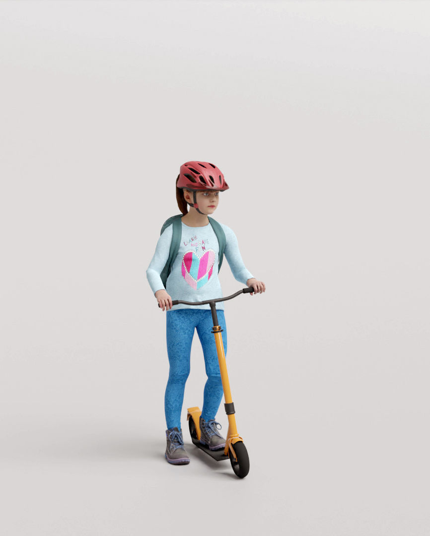 Humano Playing Kid 1009 3D model_1