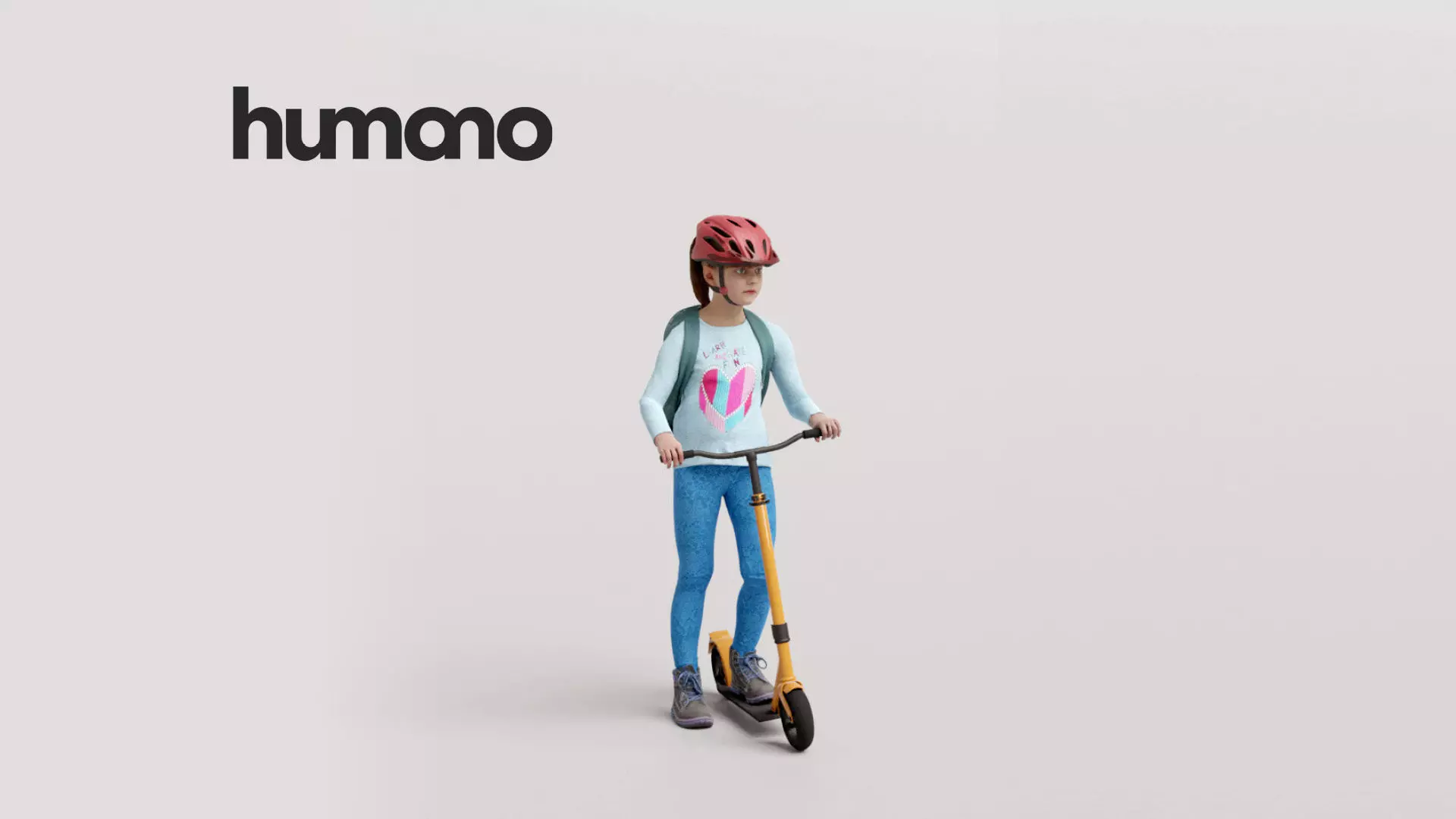 Humano Playing Kid 1009 3D model_0
