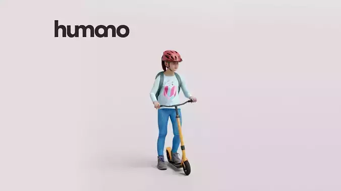 Humano Playing Kid 1009 3D model