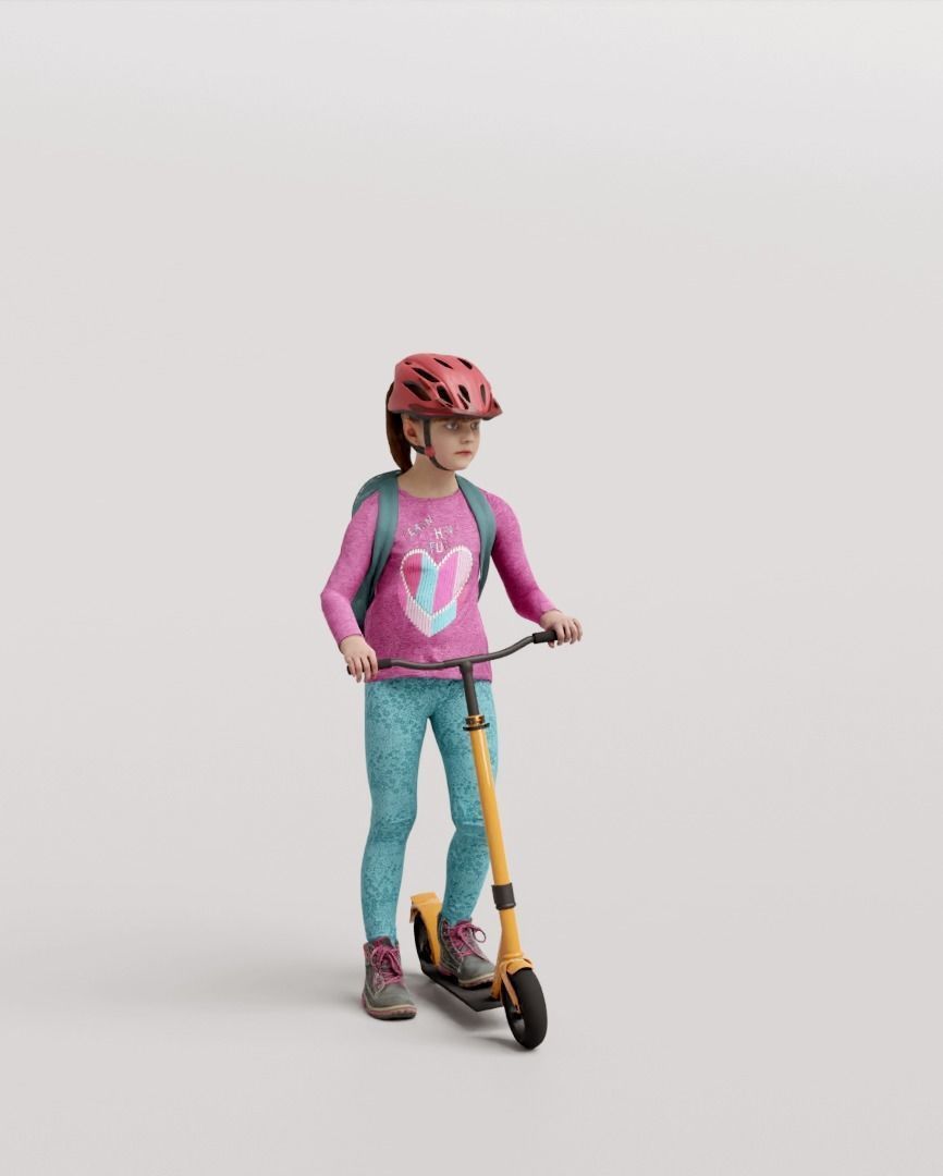 Humano Playing Kid 1009 3D model_6