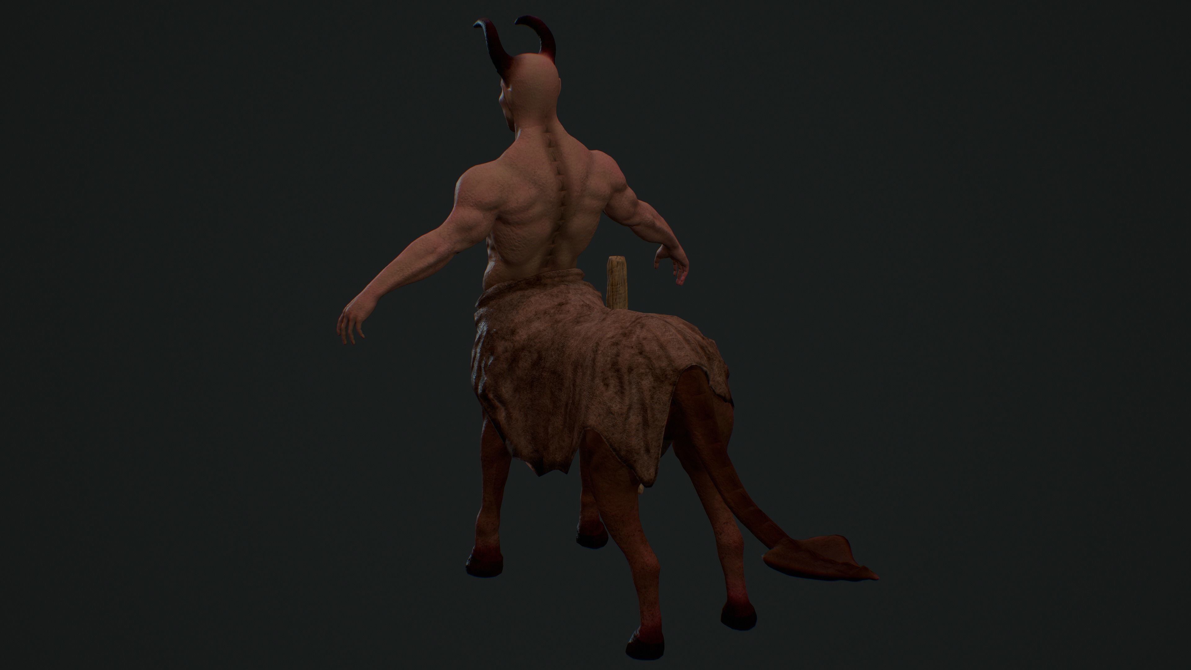 Kentaur Low-poly 3D model_6