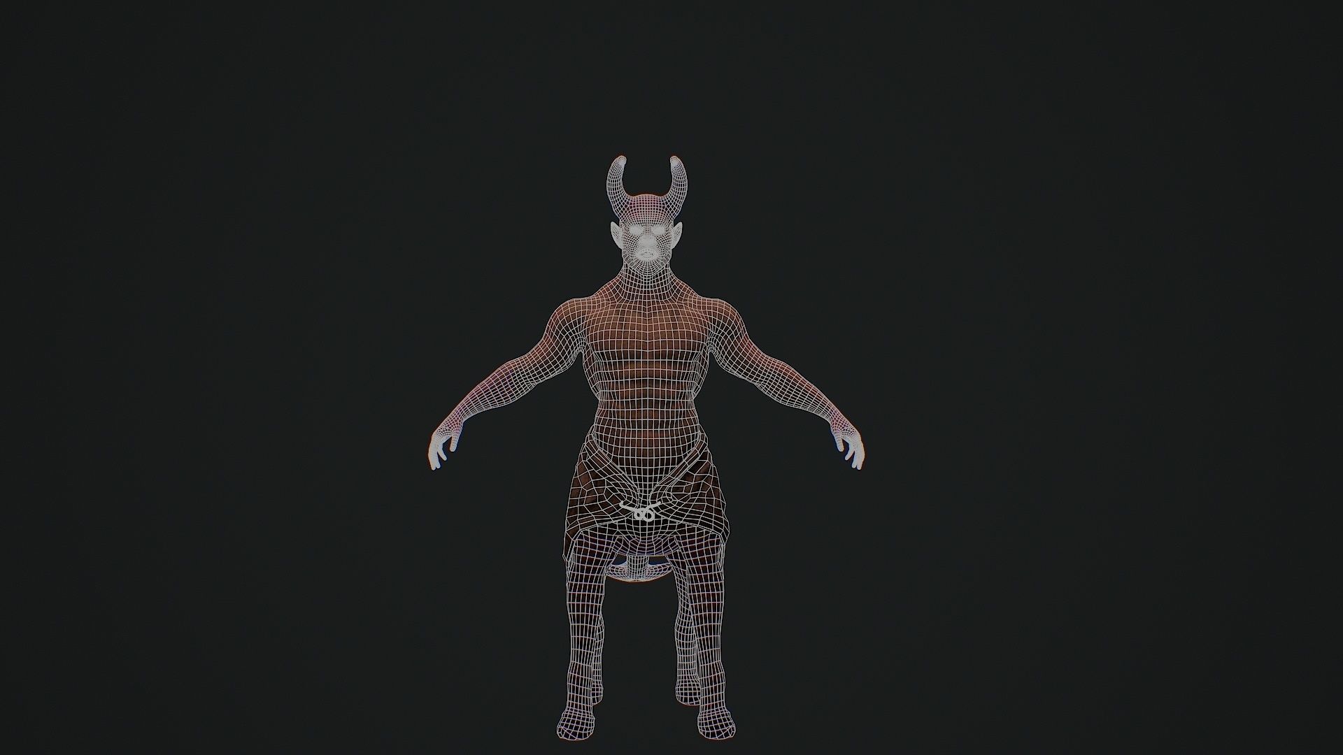 Kentaur Low-poly 3D model_7