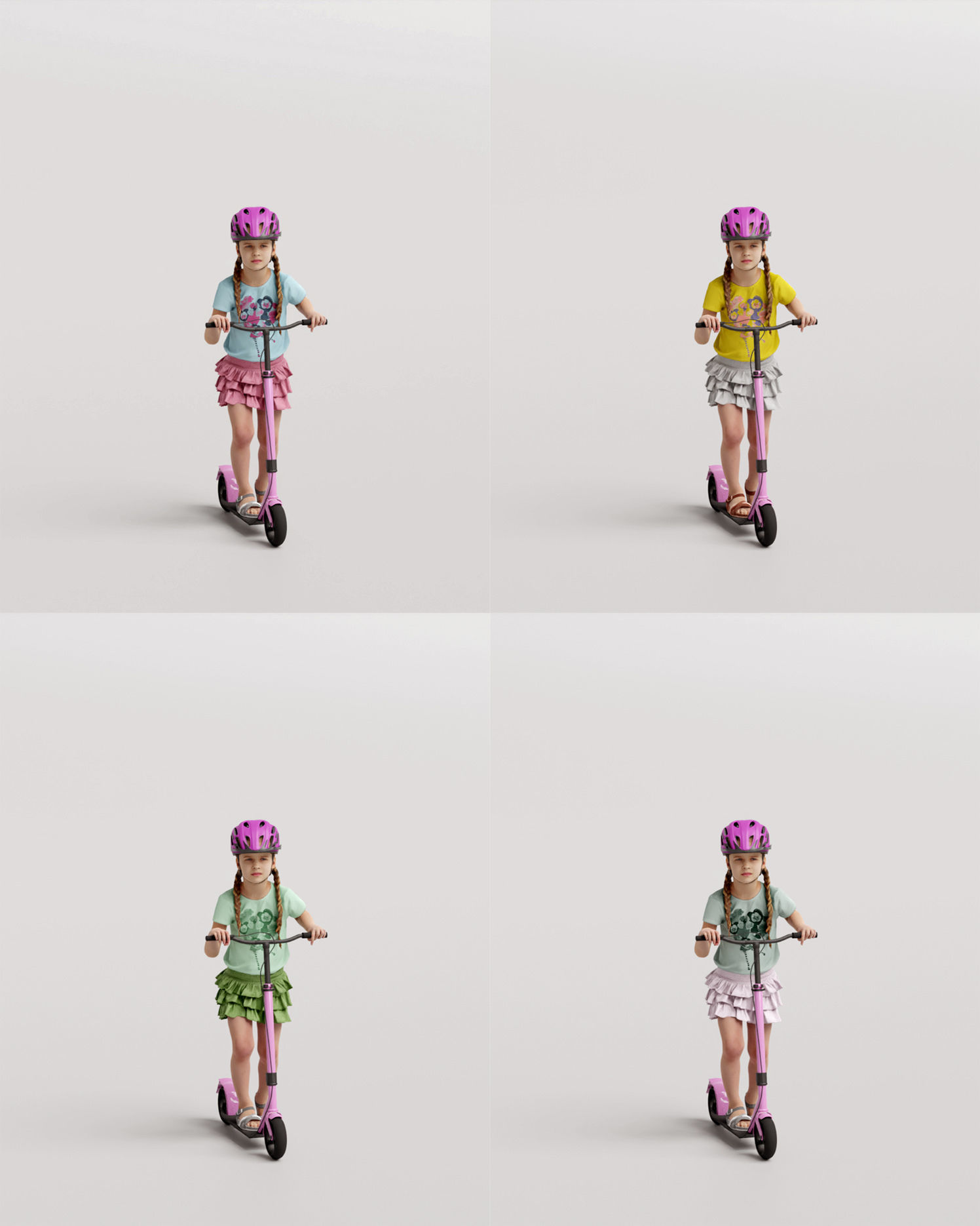 Humano Playing Kid 1008 3D model_7