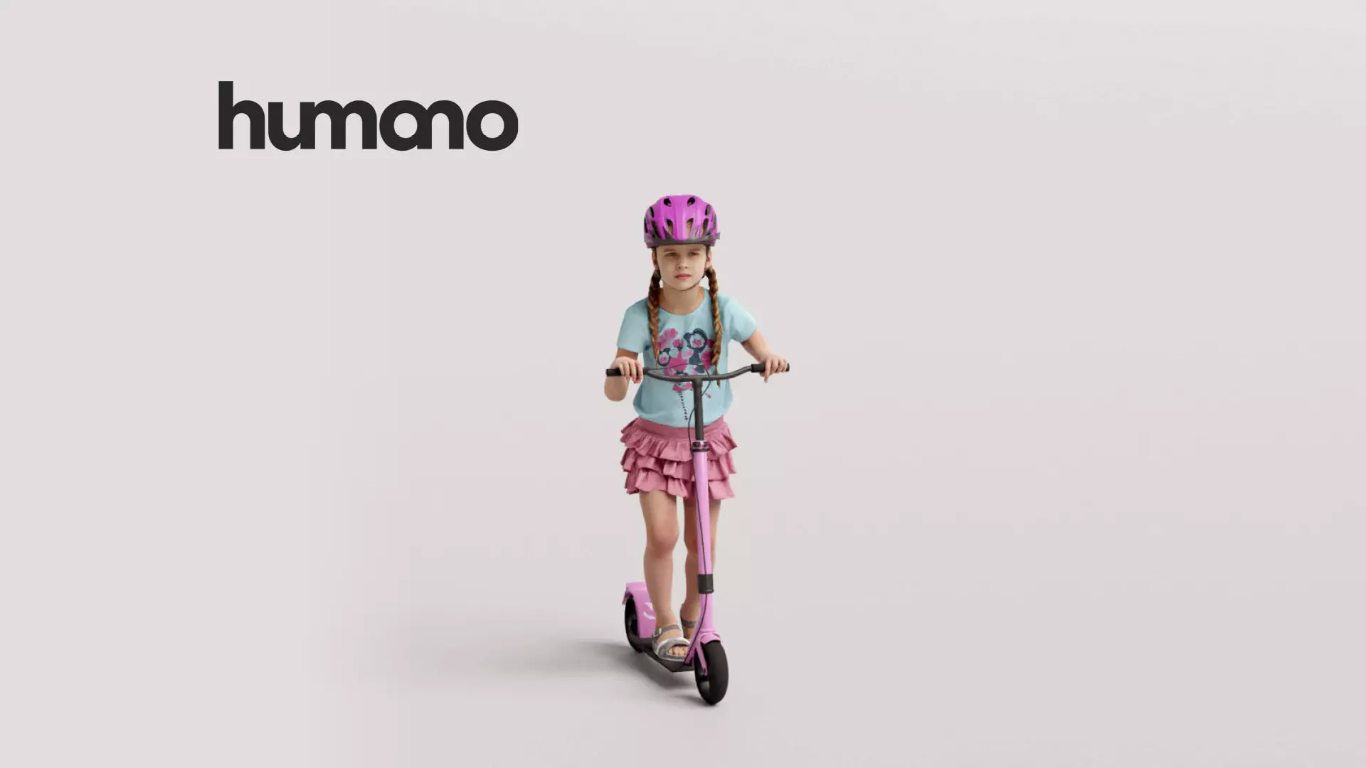 Humano Playing Kid 1008 3D model_0