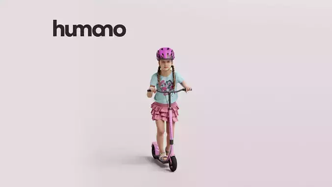 Humano Playing Kid 1008 3D model