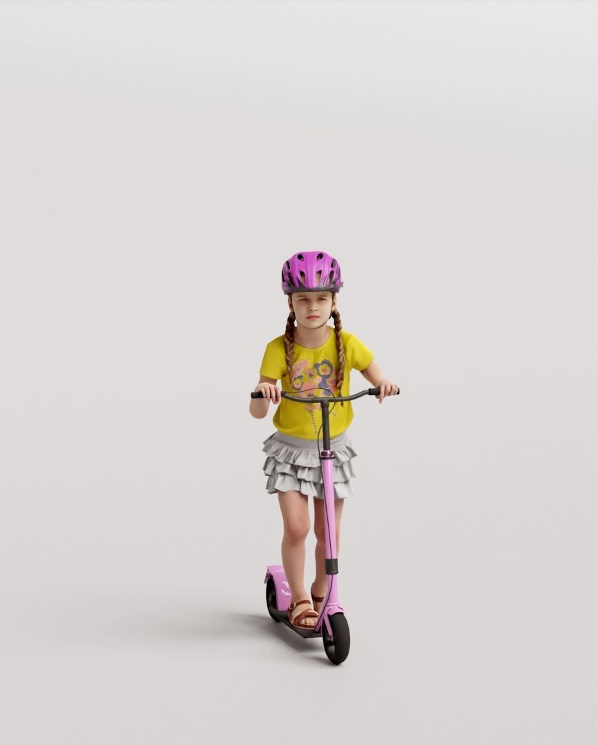 Humano Playing Kid 1008 3D model_4