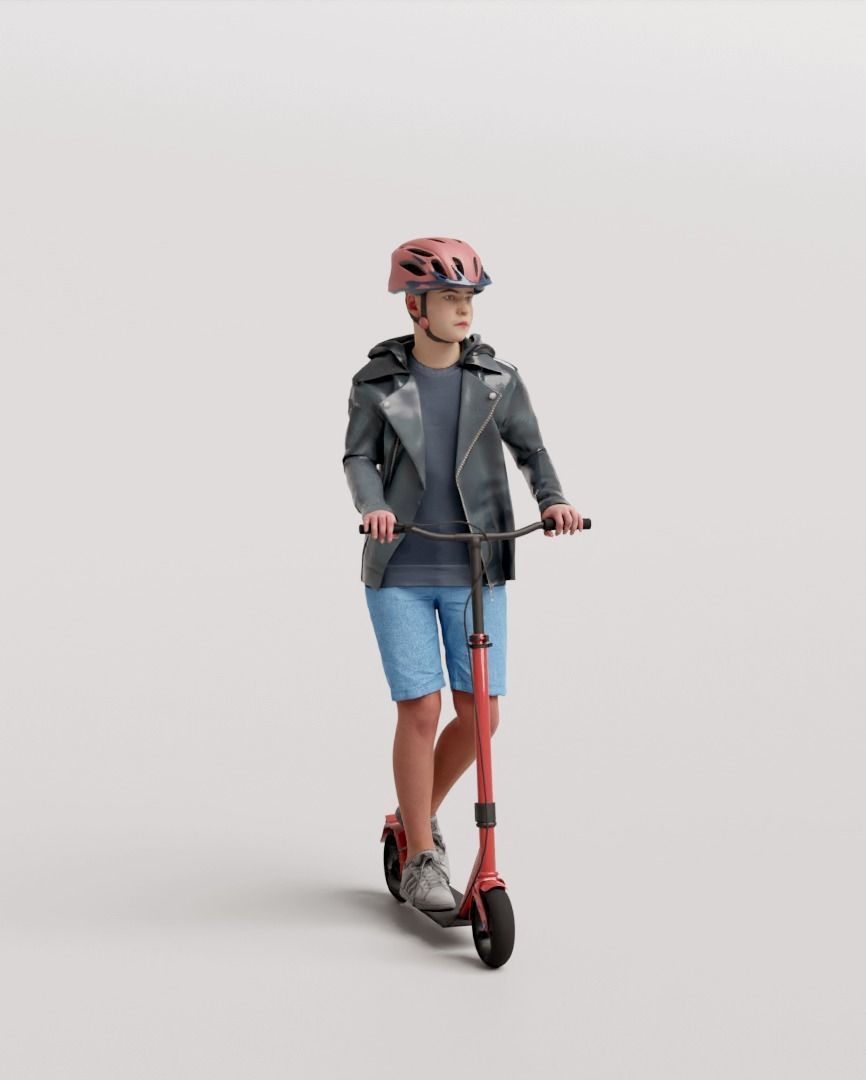Humano Playing Kid 1007 3D model_4