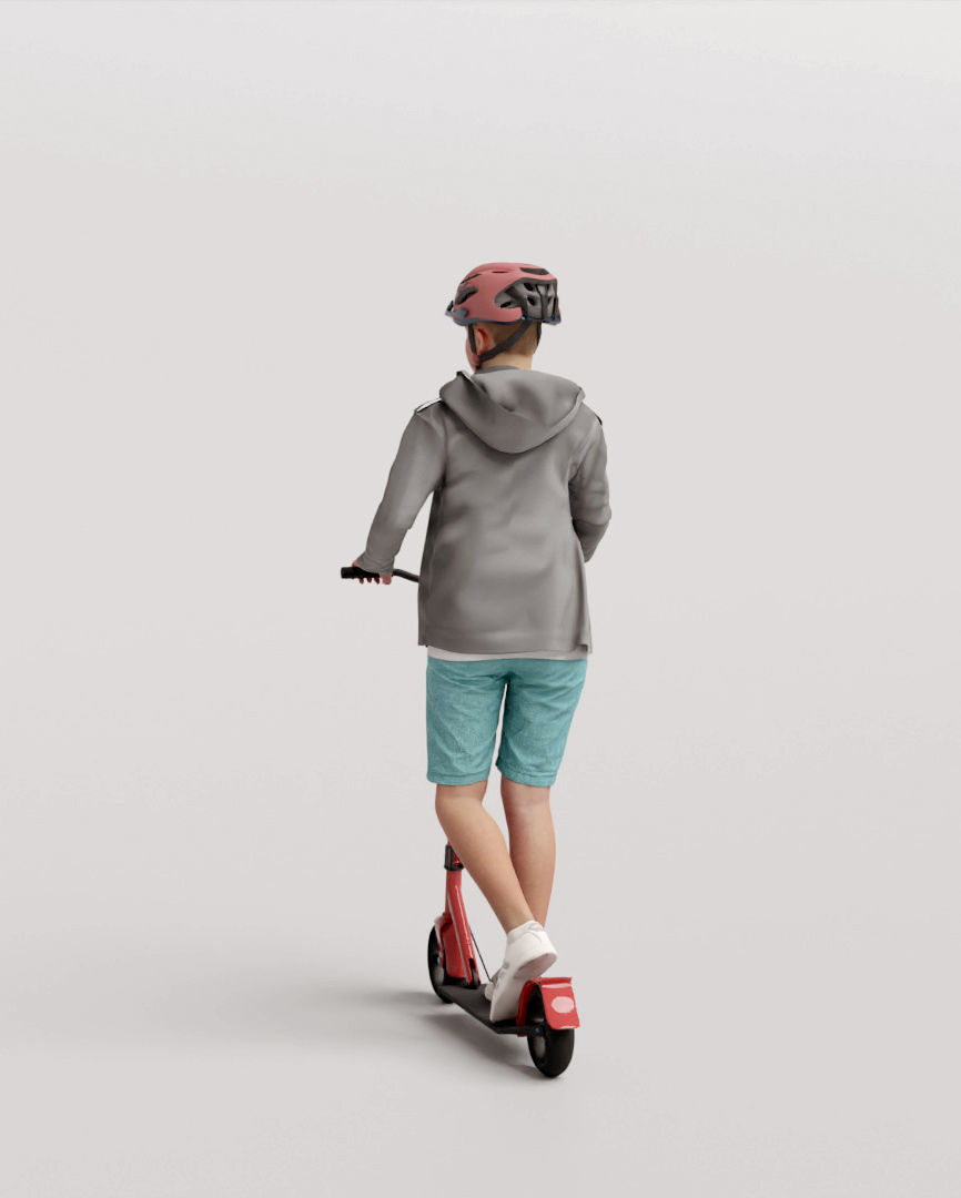 Humano Playing Kid 1007 3D model_2