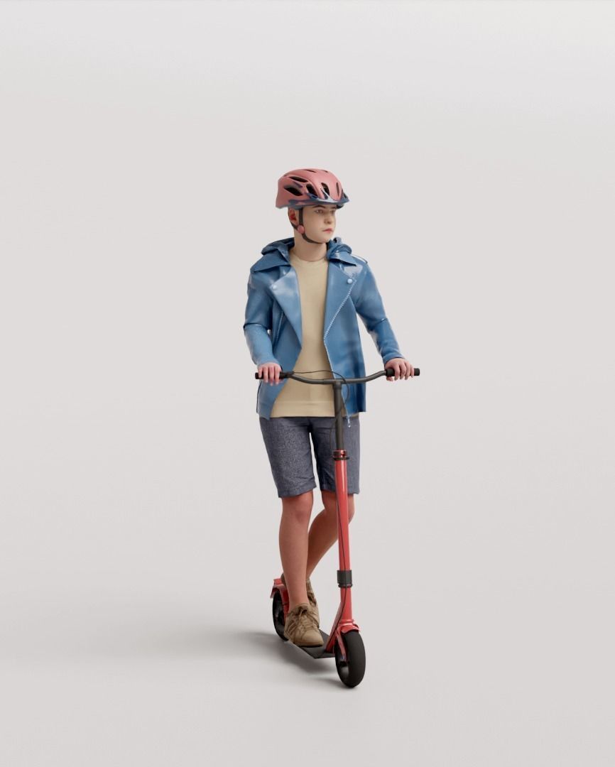 Humano Playing Kid 1007 3D model_5